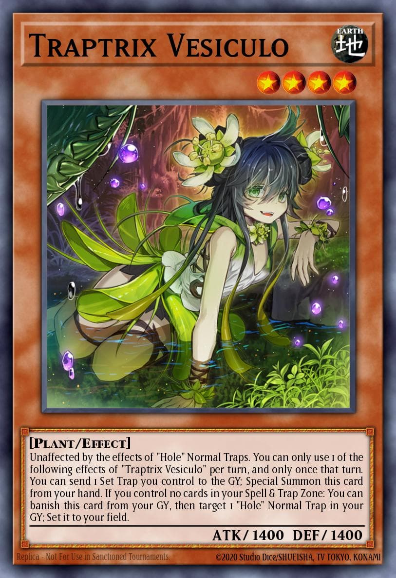 Traptrix Vesiculo — Lightning Overdrive Yu-Gi-Oh! card by Studio Dice/SHUEISHA, TV TOKYO, KONAMI