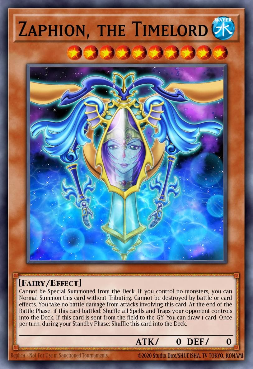 Zaphion, the Timelord — Battles of Legend: Light's Revenge Yu-Gi-Oh! card by KAZUKI TAKAHASHI