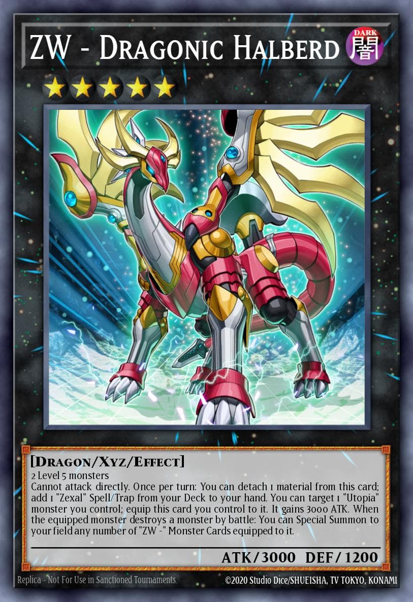 ZW - Dragonic Halberd — Lightning Overdrive Yu-Gi-Oh! card by Studio Dice/SHUEISHA, TV TOKYO, KONAMI