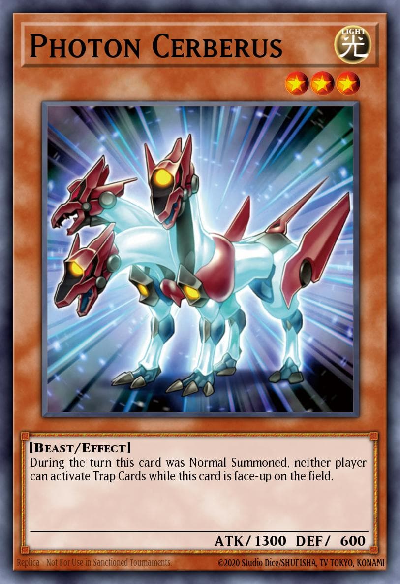 Photon Cerberus — Number Hunters Yu-Gi-Oh! card by KAZUKI TAKAHASHI