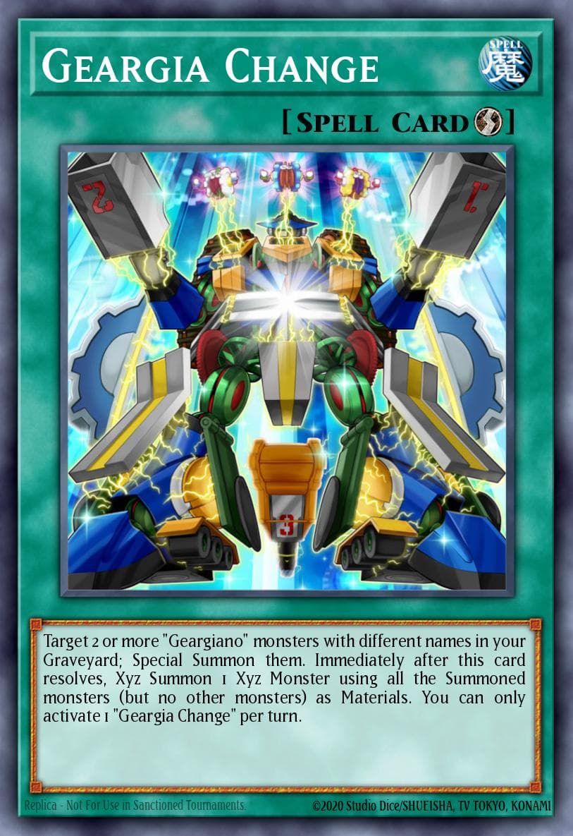 Geargia Change — Shining Victories Yu-Gi-Oh! card by KAZUKI TAKAHASHI