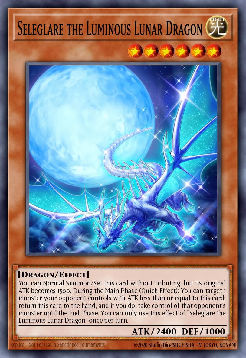 Seleglare the Luminous Lunar Dragon — Rise of the Duelist Yu-Gi-Oh! card by Shunya Ohno