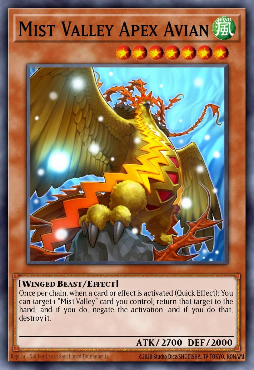 Mist Valley Apex Avian — Yu-Gi-Oh! card
