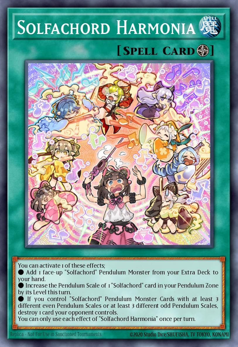 Solfachord Harmonia — Ancient Guardians Yu-Gi-Oh! card by Studio Dice/SHUEISHA, TV TOKYO, KONAMI