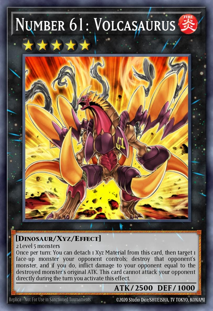Number 61: Volcasaurus — Yu-Gi-Oh! card