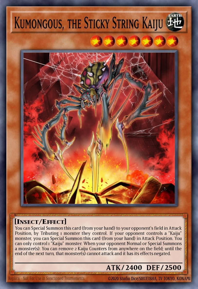 Kumongous, the Sticky String Kaiju — Structure Deck: Beware of Traptrix Yu-Gi-Oh! card by STUDIO DICE/MIHESHA