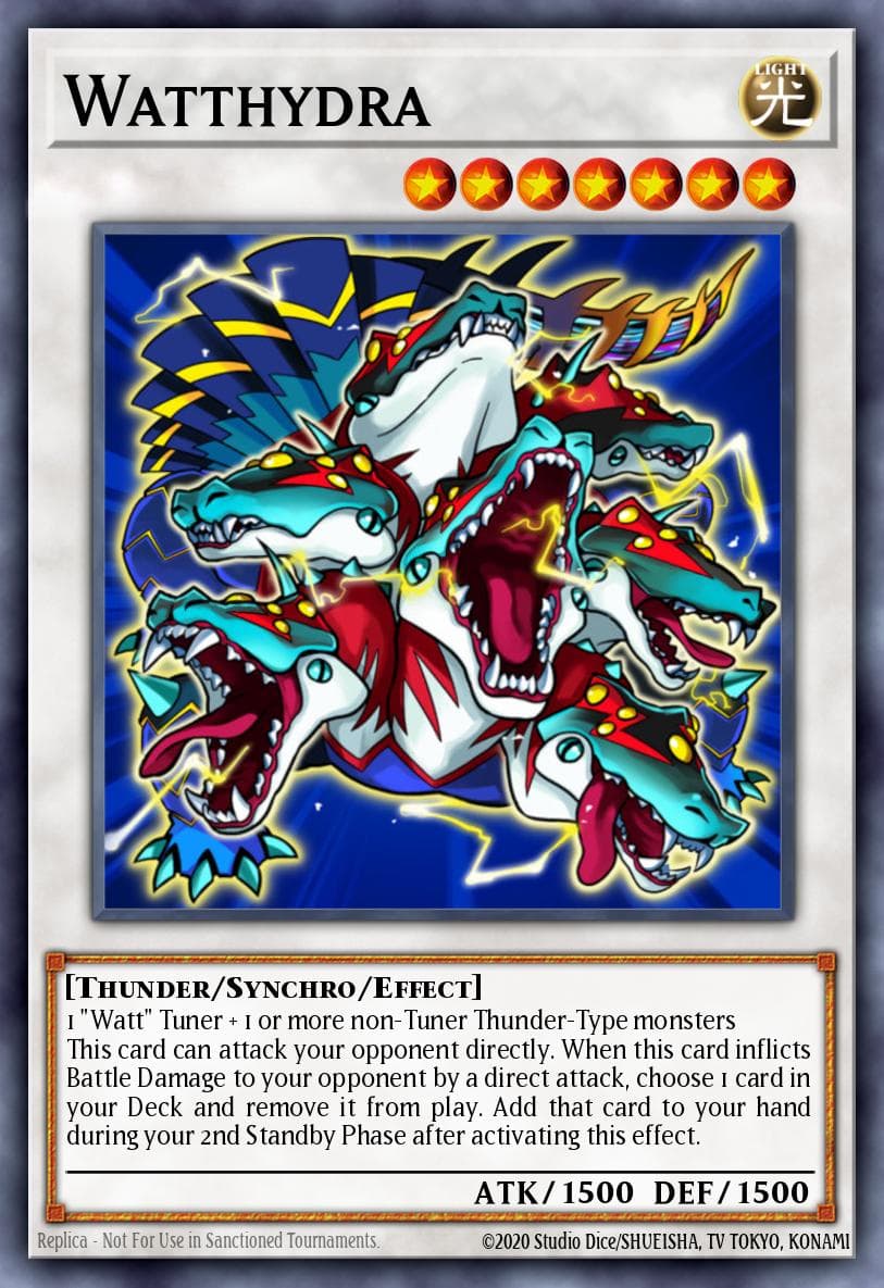 Watthydra — Storm of Ragnarok Yu-Gi-Oh! card by KAZUKI TAKAHASHI