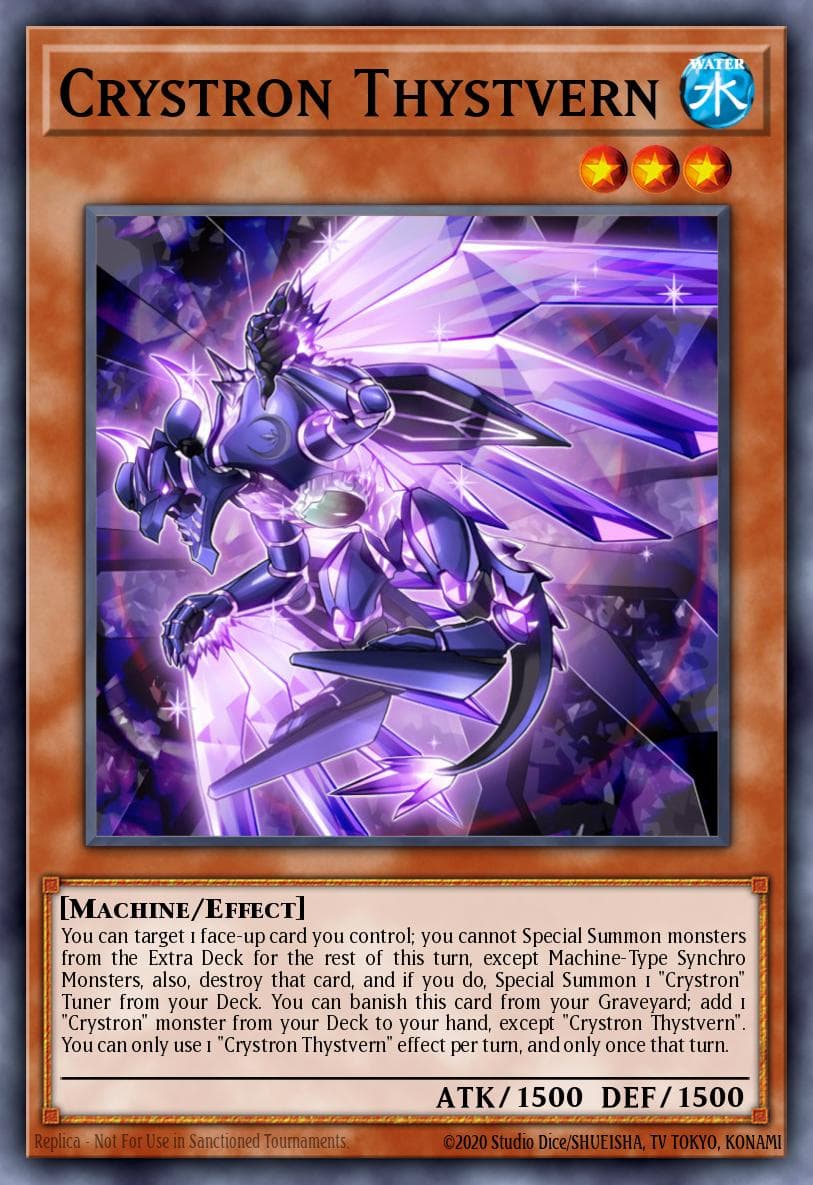 Crystron Thystvern — Invasion: Vengeance Yu-Gi-Oh! card by KAZUKI TAKAHASHI