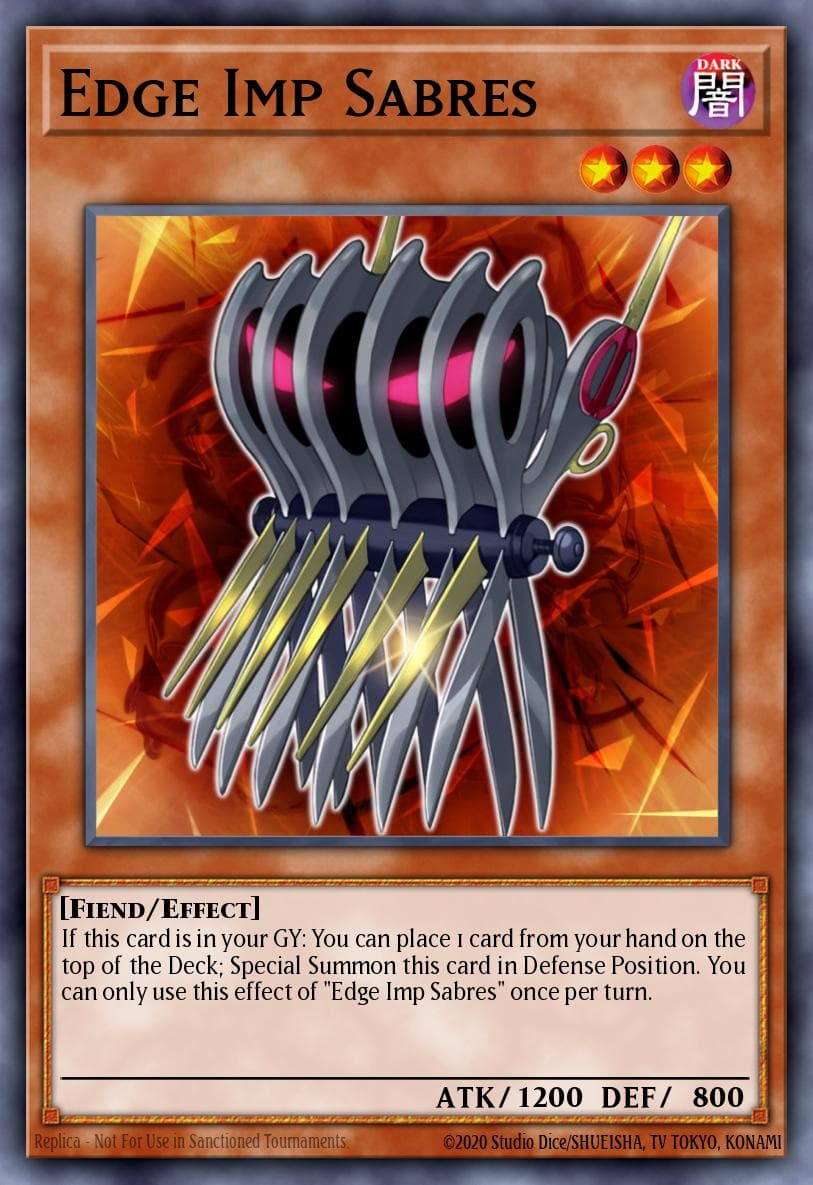 Edge Imp Sabres — Fusion Enforcers Yu-Gi-Oh! card by KAZUKI TAKAHASHI