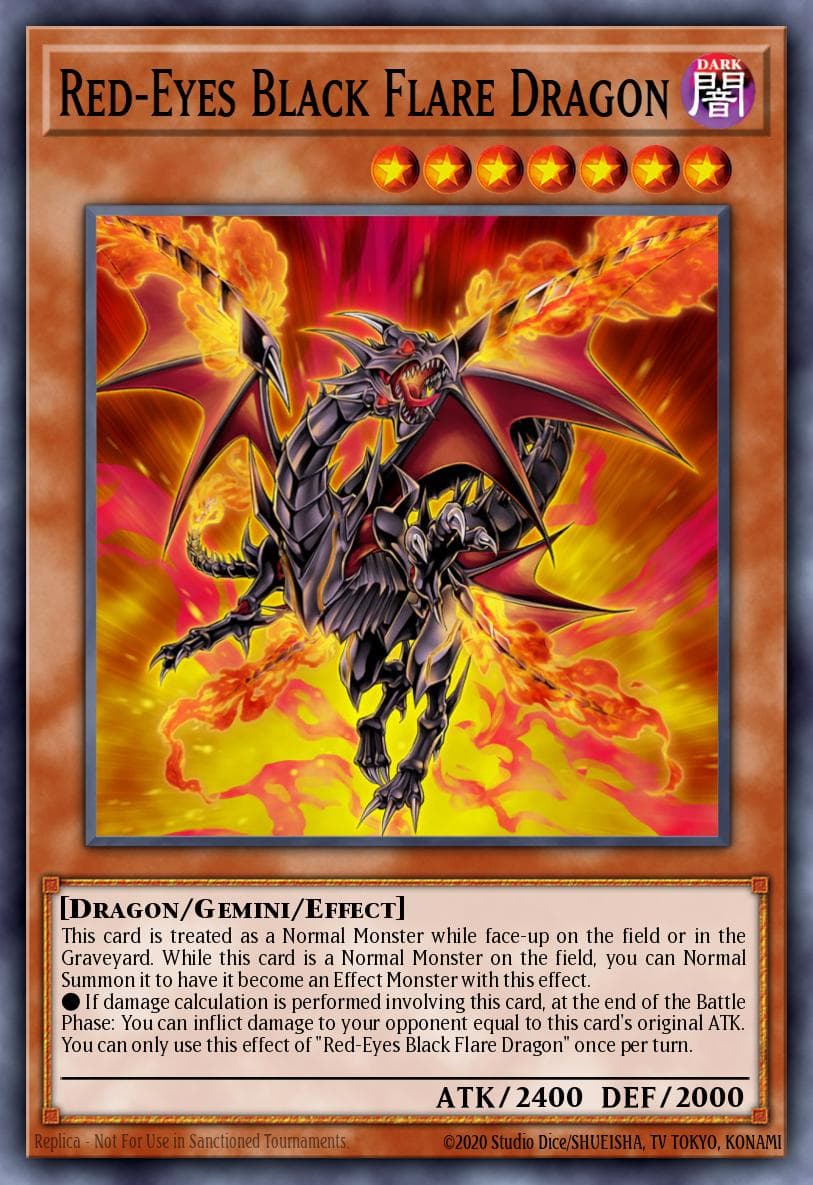 Red-Eyes Black Flare Dragon — Legendary Decks II Yu-Gi-Oh! card by KAZUKI TAKAHASHI
