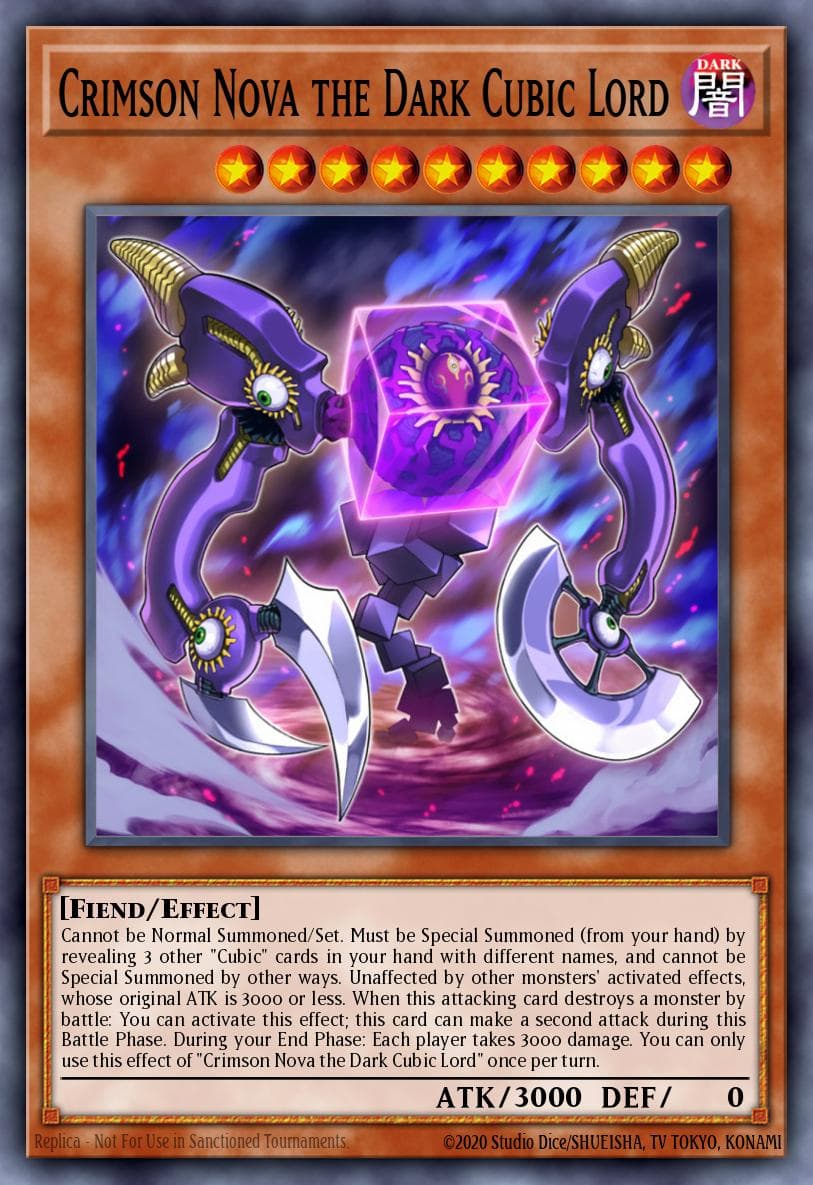 Crimson Nova the Dark Cubic Lord — The Dark Side of Dimensions Movie Pack Yu-Gi-Oh! card by KAZUKI TAKAHASHI