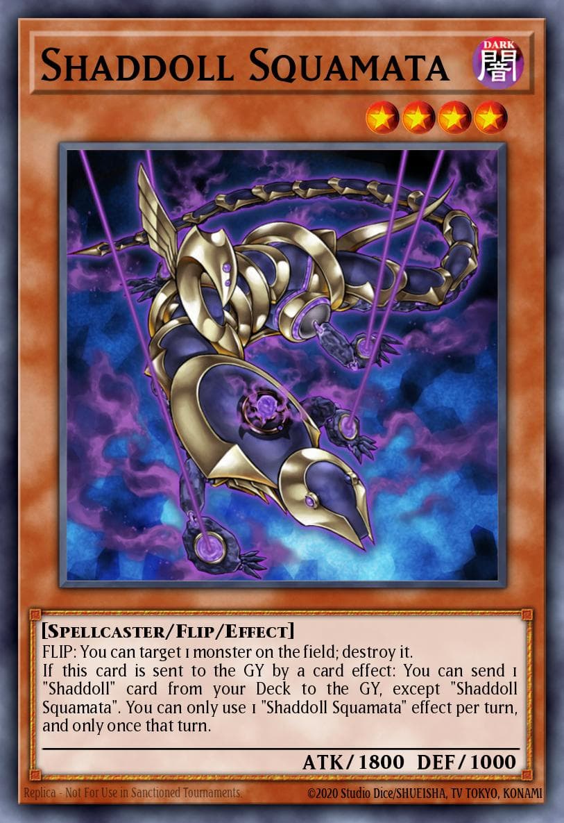 Shaddoll Squamata — Structure Deck: Shaddoll Showdown Yu-Gi-Oh! card by KAZUKI TAKAHASHI