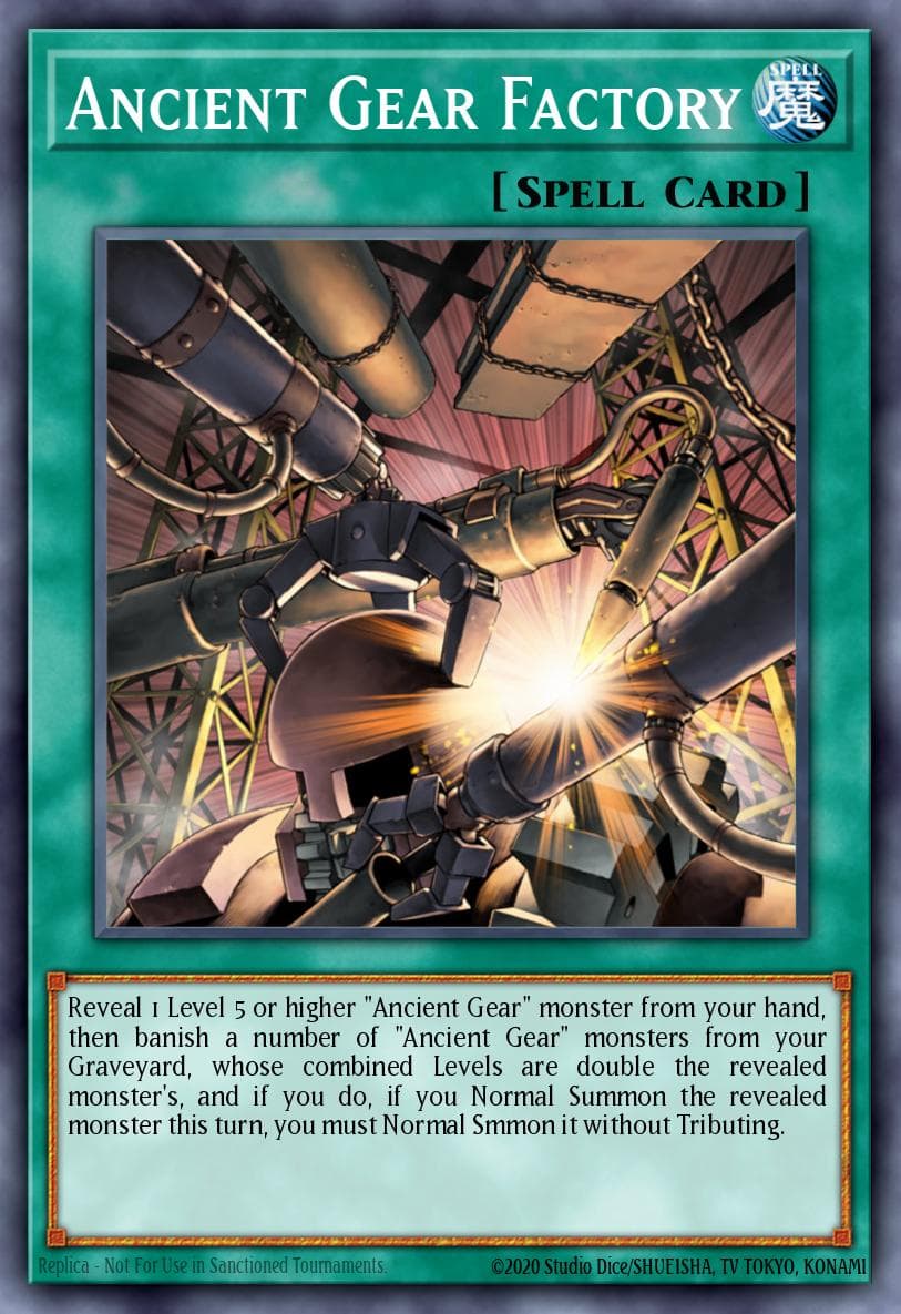 Ancient Gear Factory — Shadow of Infinity Yu-Gi-Oh! card by KAZUKI TAKAHASHI