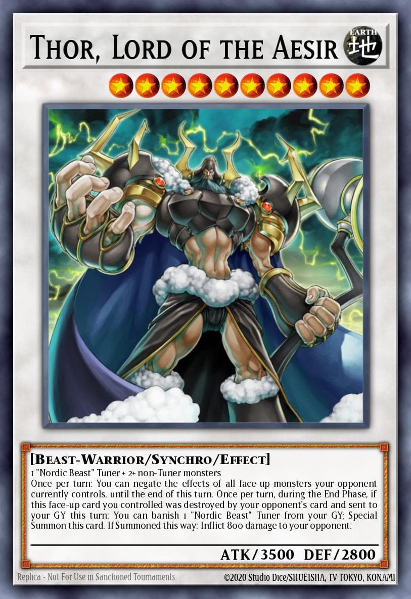 Thor, Lord of the Aesir — Storm of Ragnarok Yu-Gi-Oh! card by KAZUKI TAKAHASHI