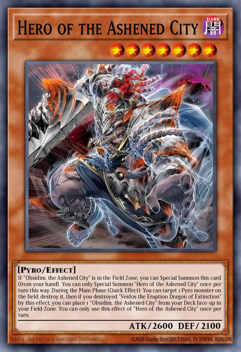 Hero of the Ashened City — Phantom Nightmare Yu-Gi-Oh! card by Studio Dice/SHIZUSHA, TV TOKYO, KONAMI