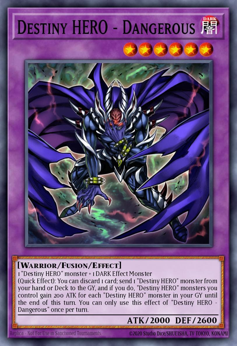Destiny HERO - Dangerous — Code of the Duelist Yu-Gi-Oh! card by KAZUKI TAKAHASHI