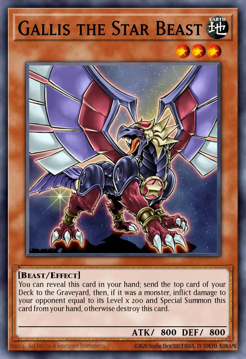 Gallis the Star Beast — Yu-Gi-Oh! GX Tag Force Promotional Cards