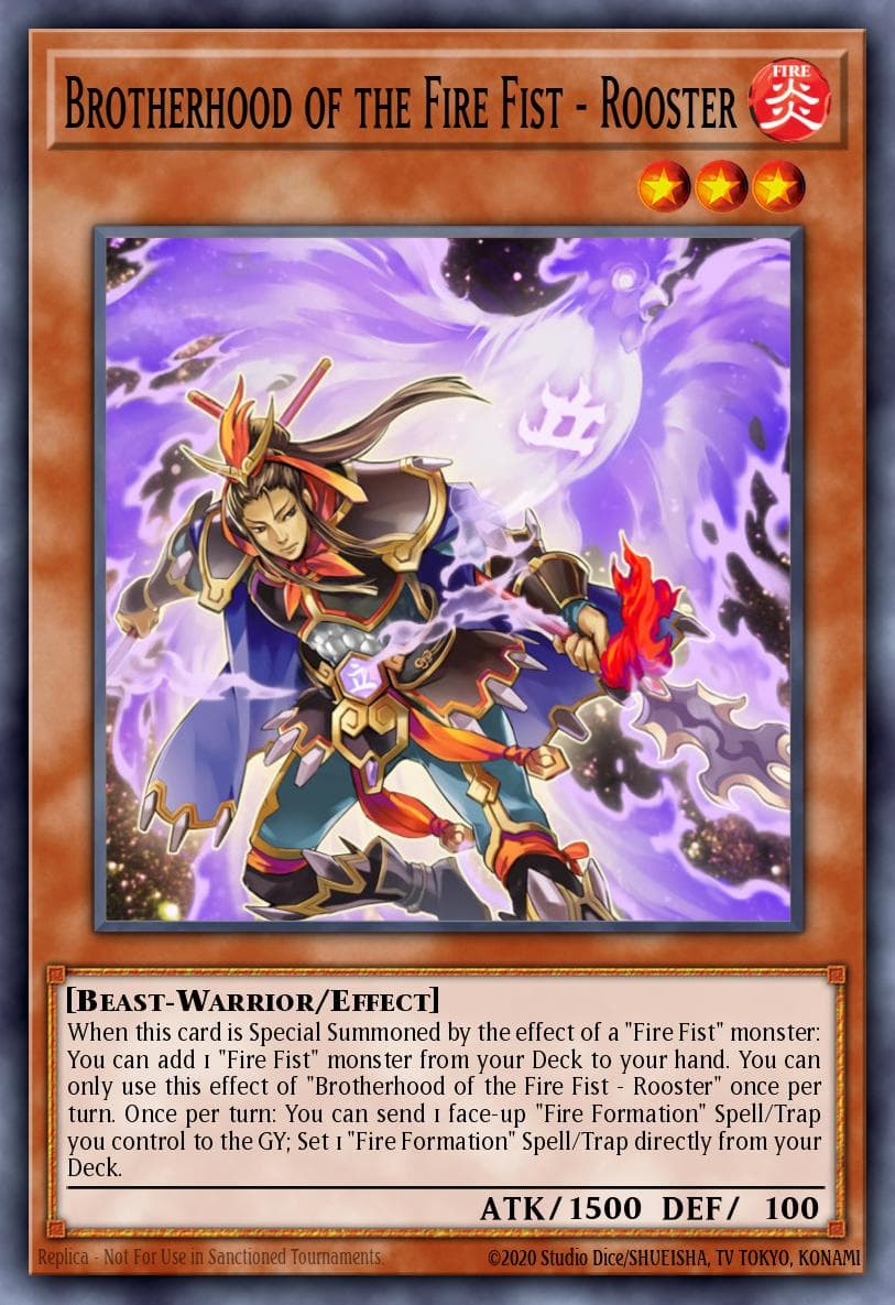 Brotherhood of the Fire Fist - Rooster — Fists of the Gadgets Yu-Gi-Oh! card by KAZUKI TAKAHASHI