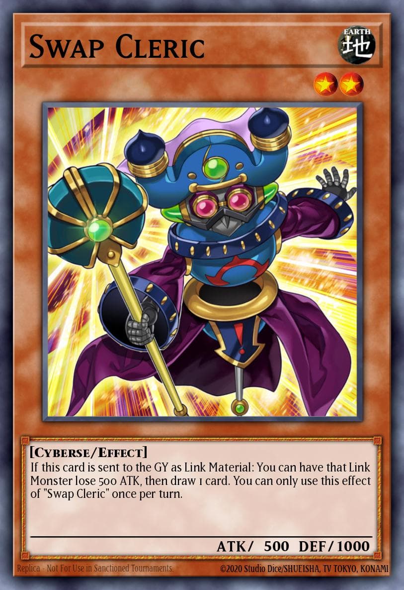 Swap Cleric — Fists of the Gadgets Yu-Gi-Oh! card by KAZUKI TAKAHASHI
