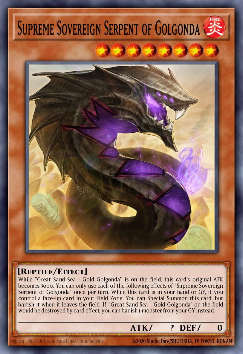 Supreme Sovereign Serpent of Golgonda — Lightning Overdrive Yu-Gi-Oh! card by Studio Dice/SHUEISHA, TV TOKYO, KONAMI
