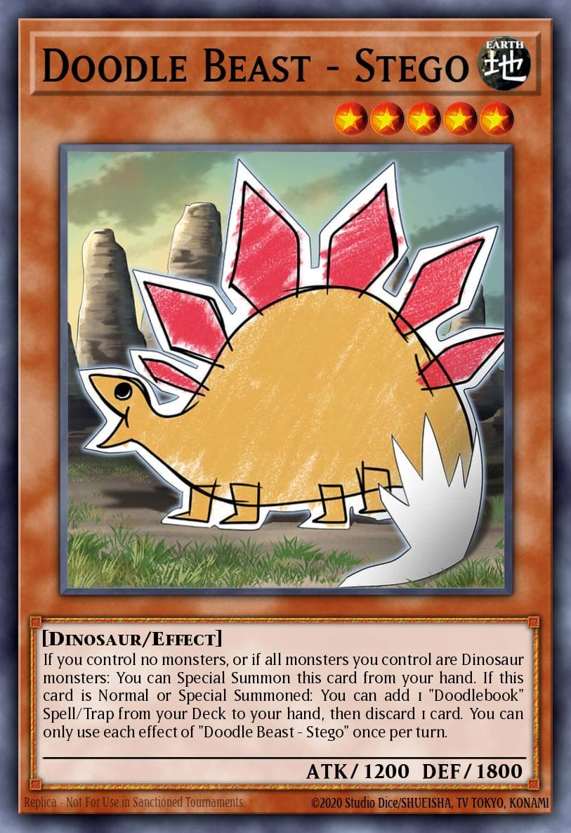 Doodle Beast - Stego — Battles of Legend: Crystal Revenge Yu-Gi-Oh! card by Studio Dice