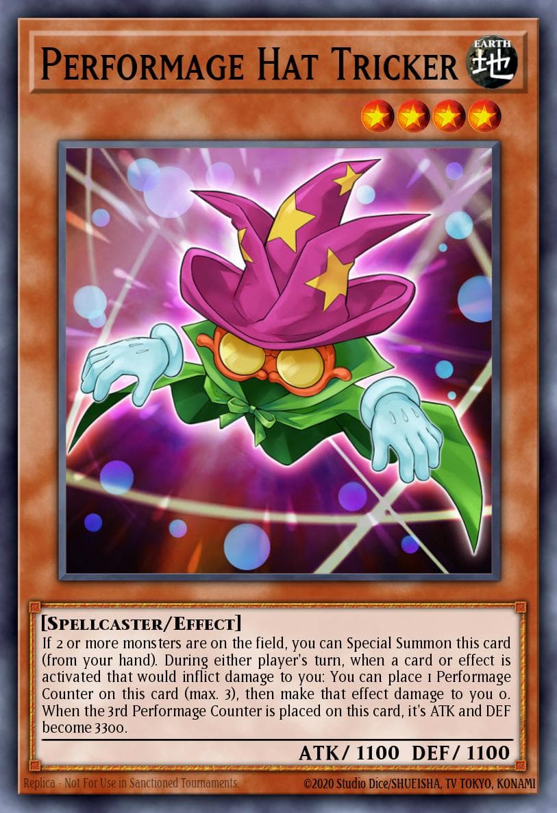 Performage Hat Tricker — Genesis Impact Yu-Gi-Oh! card by Studio Dice