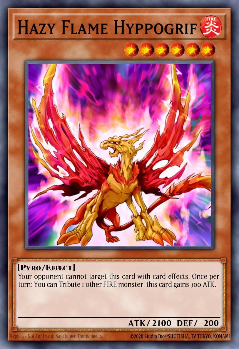 Hazy Flame Hyppogrif — Structure Deck: Onslaught of the Fire Kings Yu-Gi-Oh! card by KAZUKI TAKAHASHI