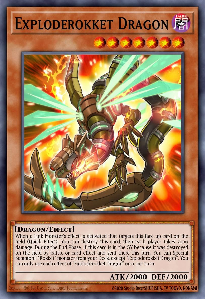 Exploderokket Dragon — Structure Deck: Rokket Revolt Yu-Gi-Oh! card by KAZUKI TAKAHASHI