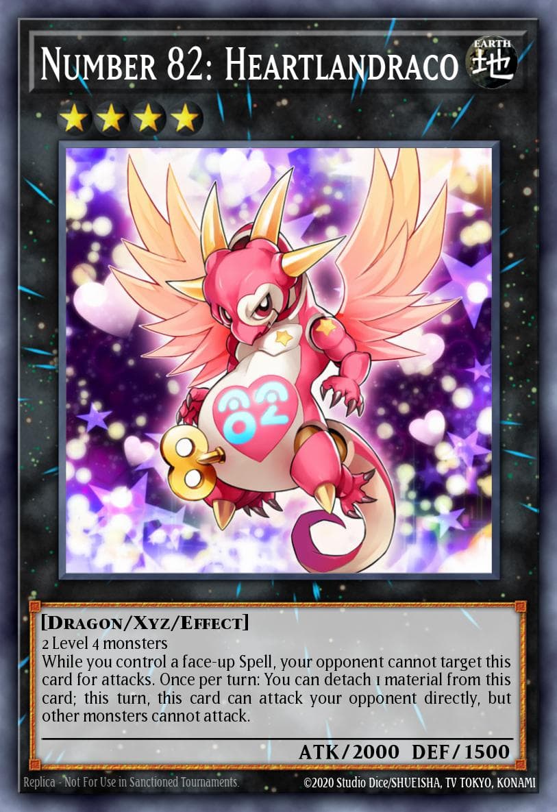Number 82: Heartlandraco — Yu-Gi-Oh! card