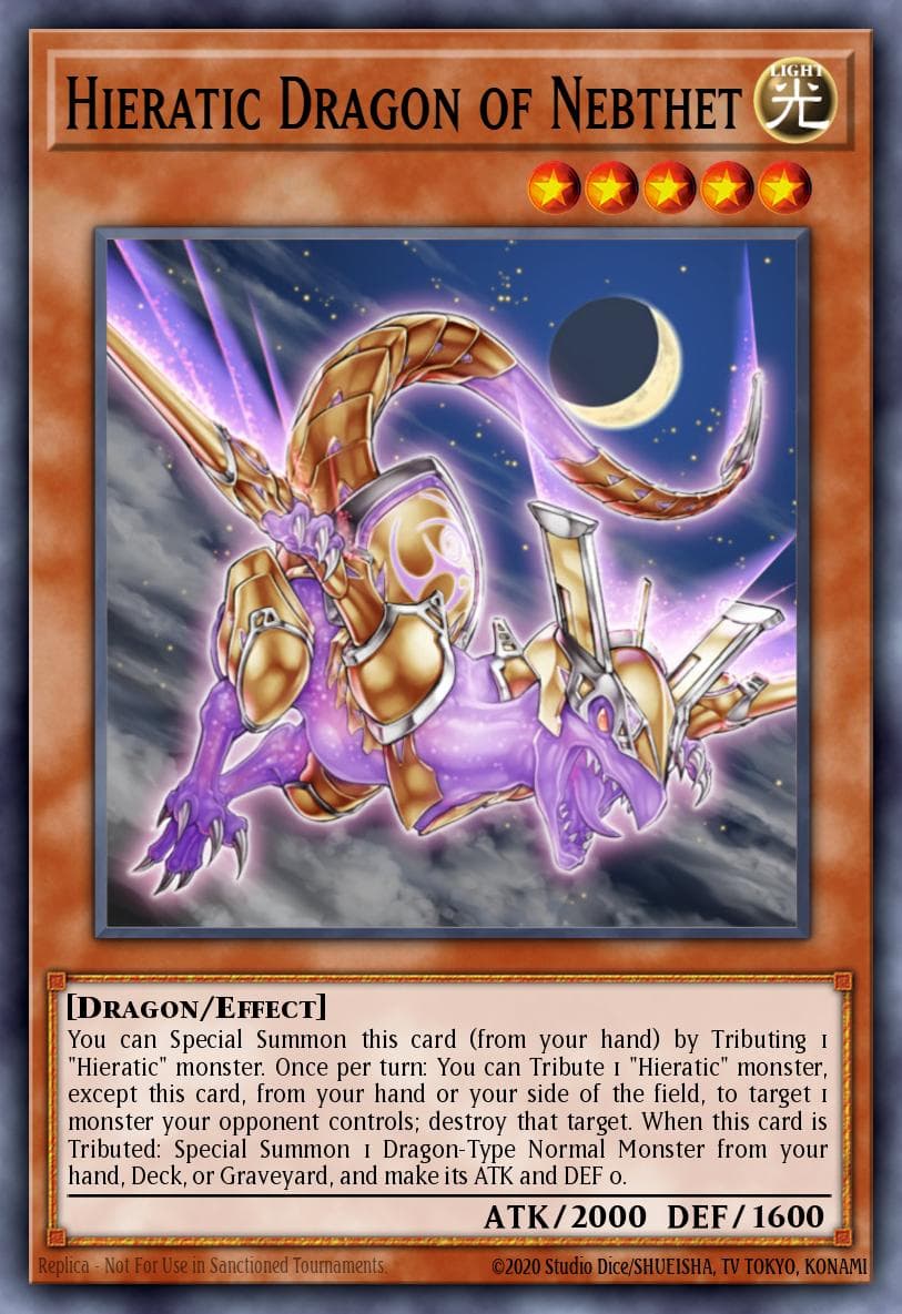 Hieratic Dragon of Nebthet — Galactic Overlord Yu-Gi-Oh! card by TAKAHASHI