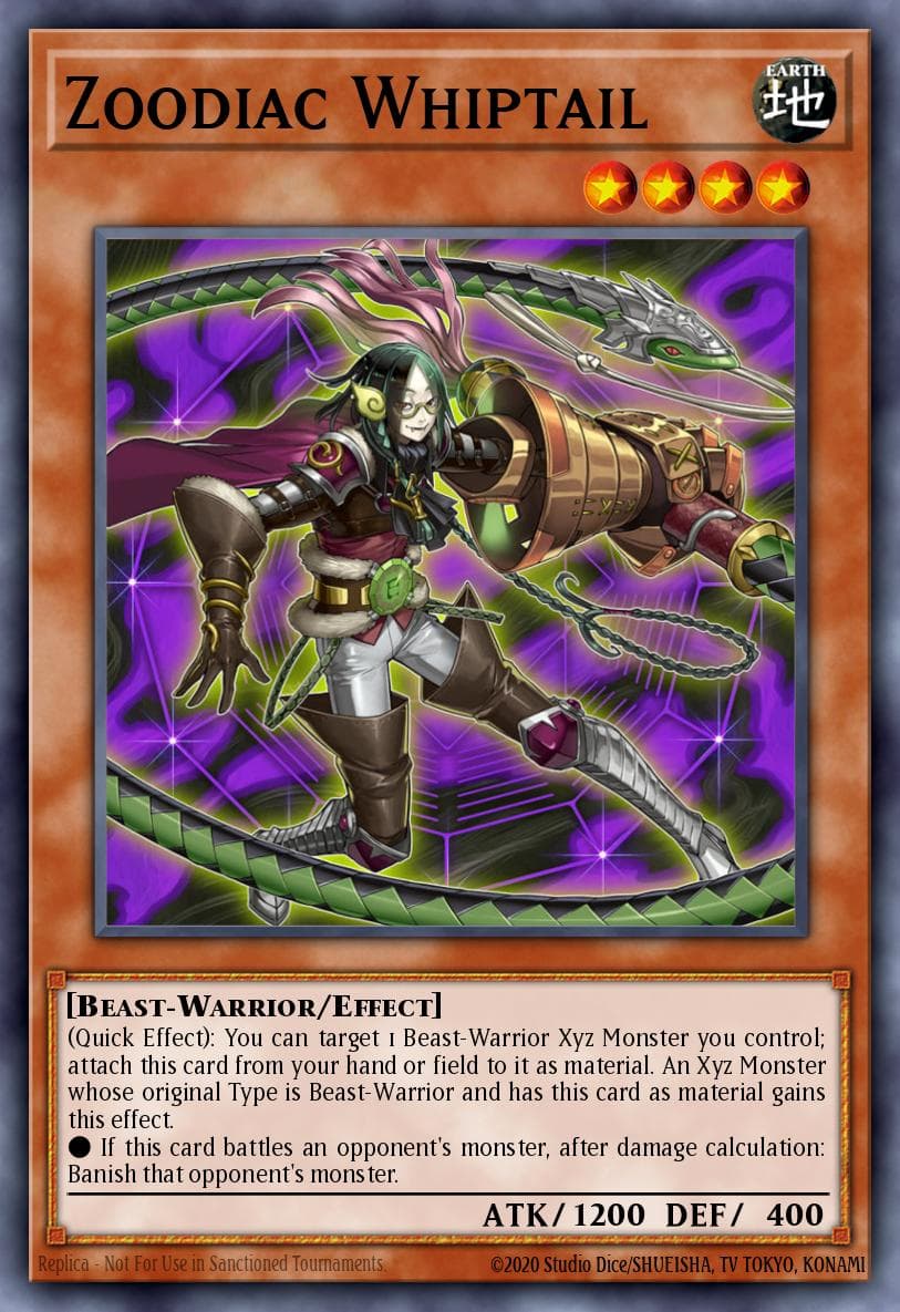 Zoodiac Whiptail — Raging Tempest Yu-Gi-Oh! card by KAZUKI TAKAHASHI