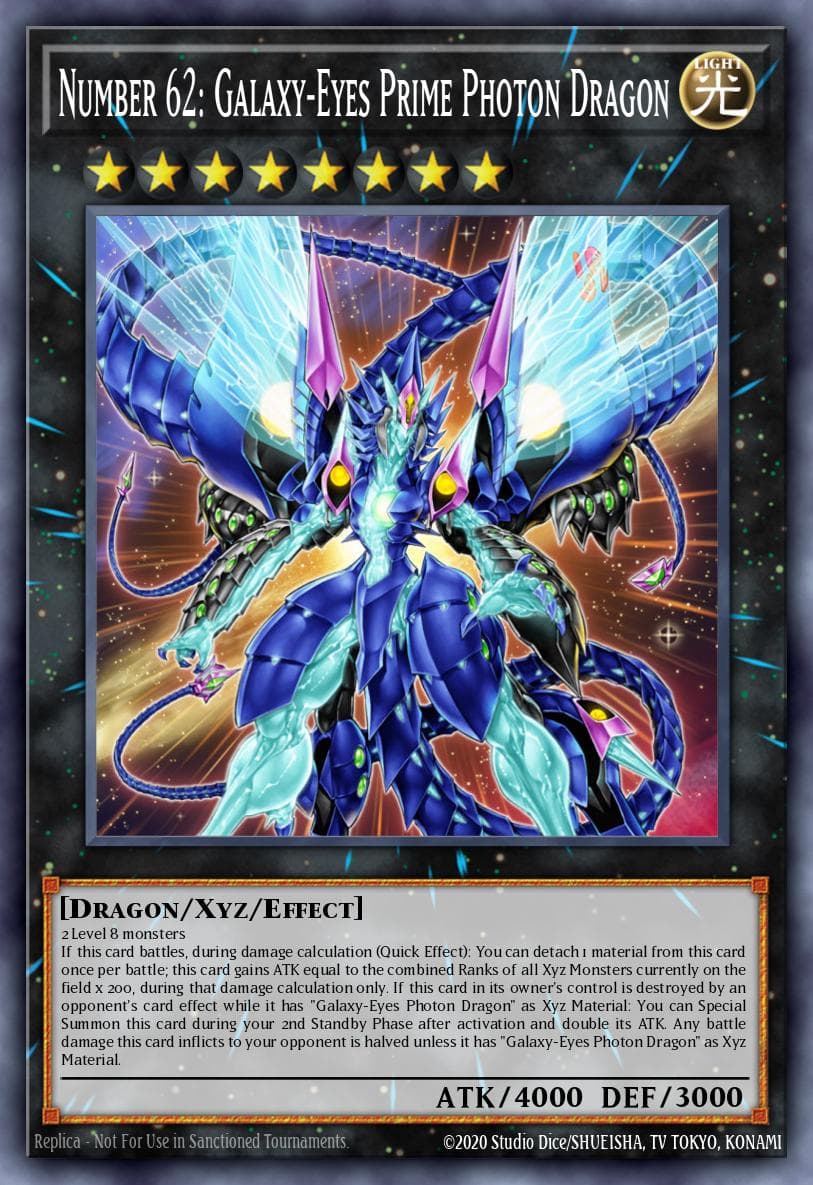 Number 62: Galaxy-Eyes Prime Photon Dragon — Yu-Gi-Oh! card