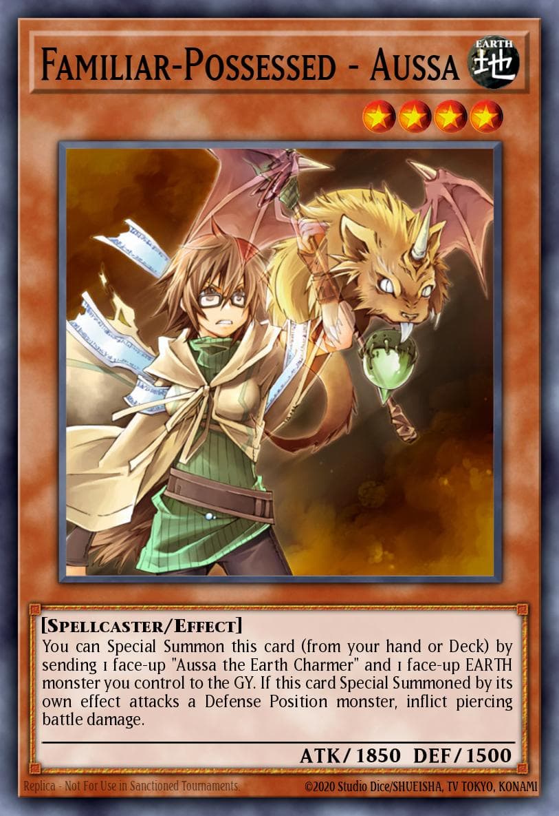 Familiar-Possessed - Aussa — Elemental Energy Yu-Gi-Oh! card by KAZUKI TAKAHASHI