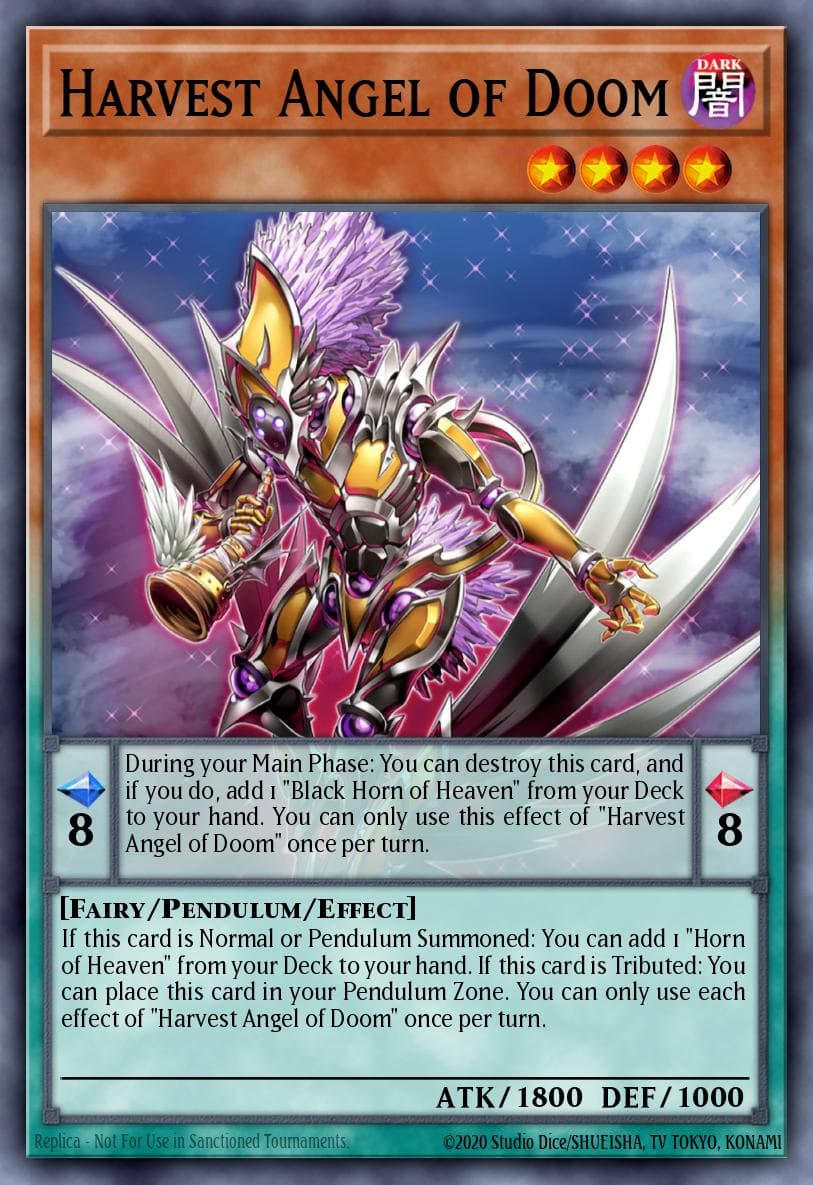 Harvest Angel of Doom — Cyberstorm Access Yu-Gi-Oh! card by Studio Dice