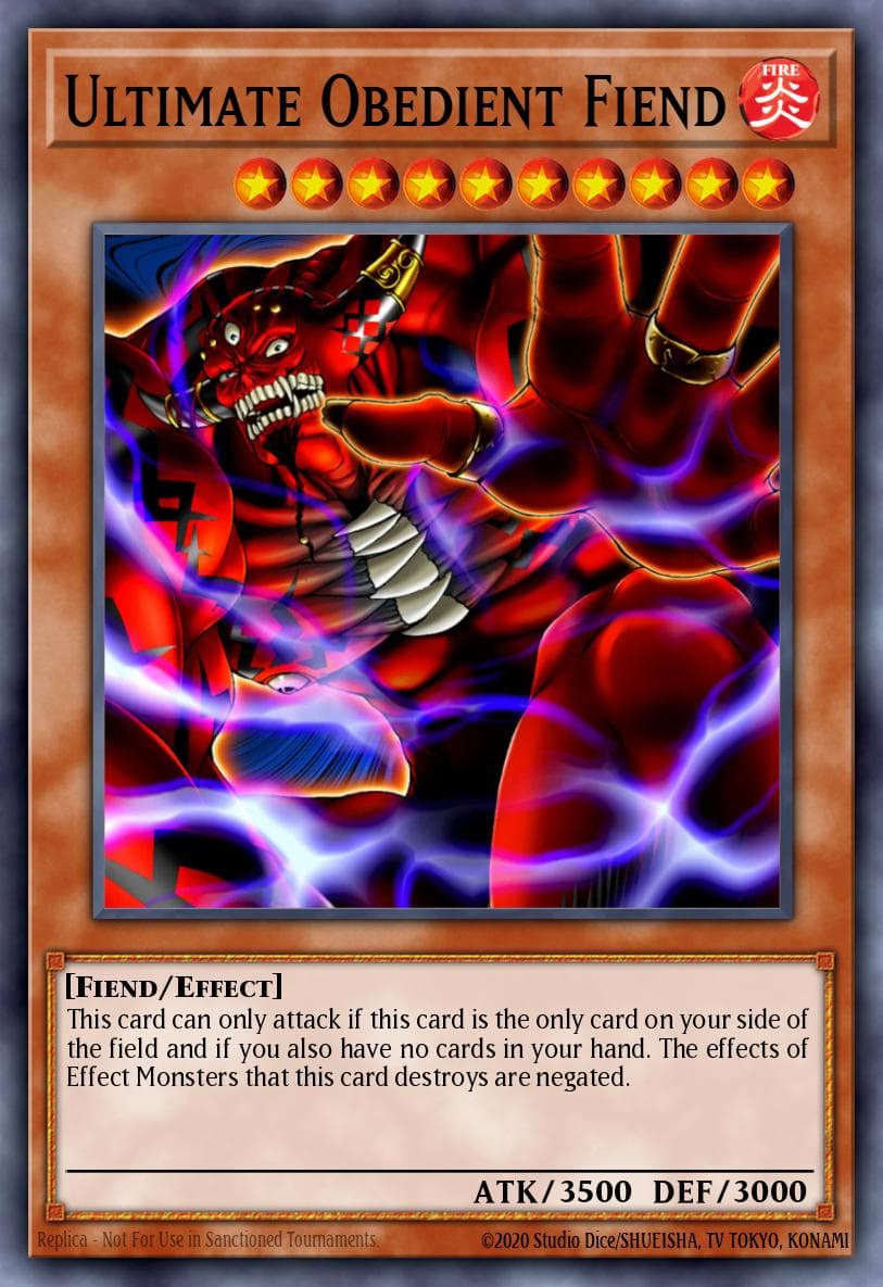 Ultimate Obedient Fiend — Magician's Force Yu-Gi-Oh! card by KAZUKI TAKAHASHI