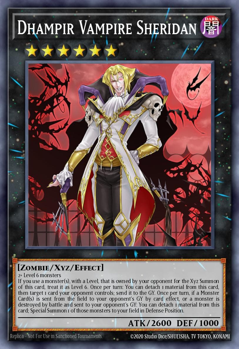 Dhampir Vampire Sheridan — Dark Saviors Yu-Gi-Oh! card by KAZUKI TAKAHASHI