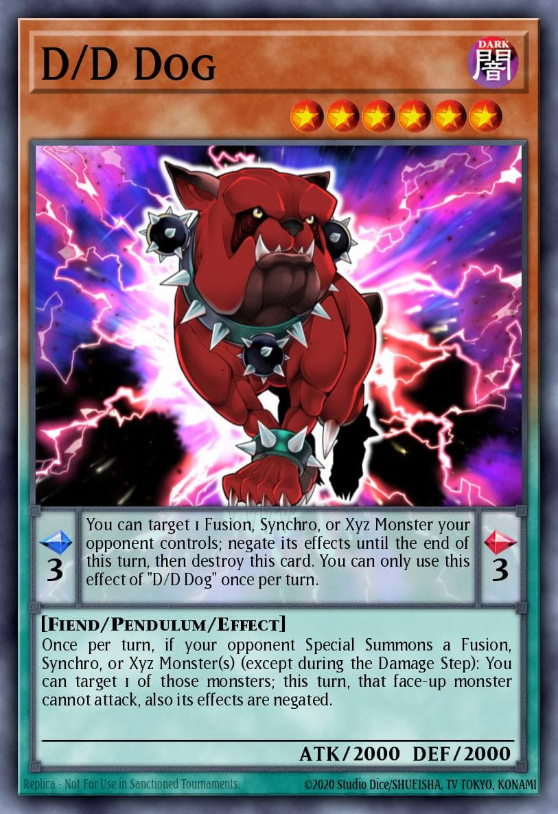 D/D Dog — Rise of the Duelist Yu-Gi-Oh! card by Studio Dice