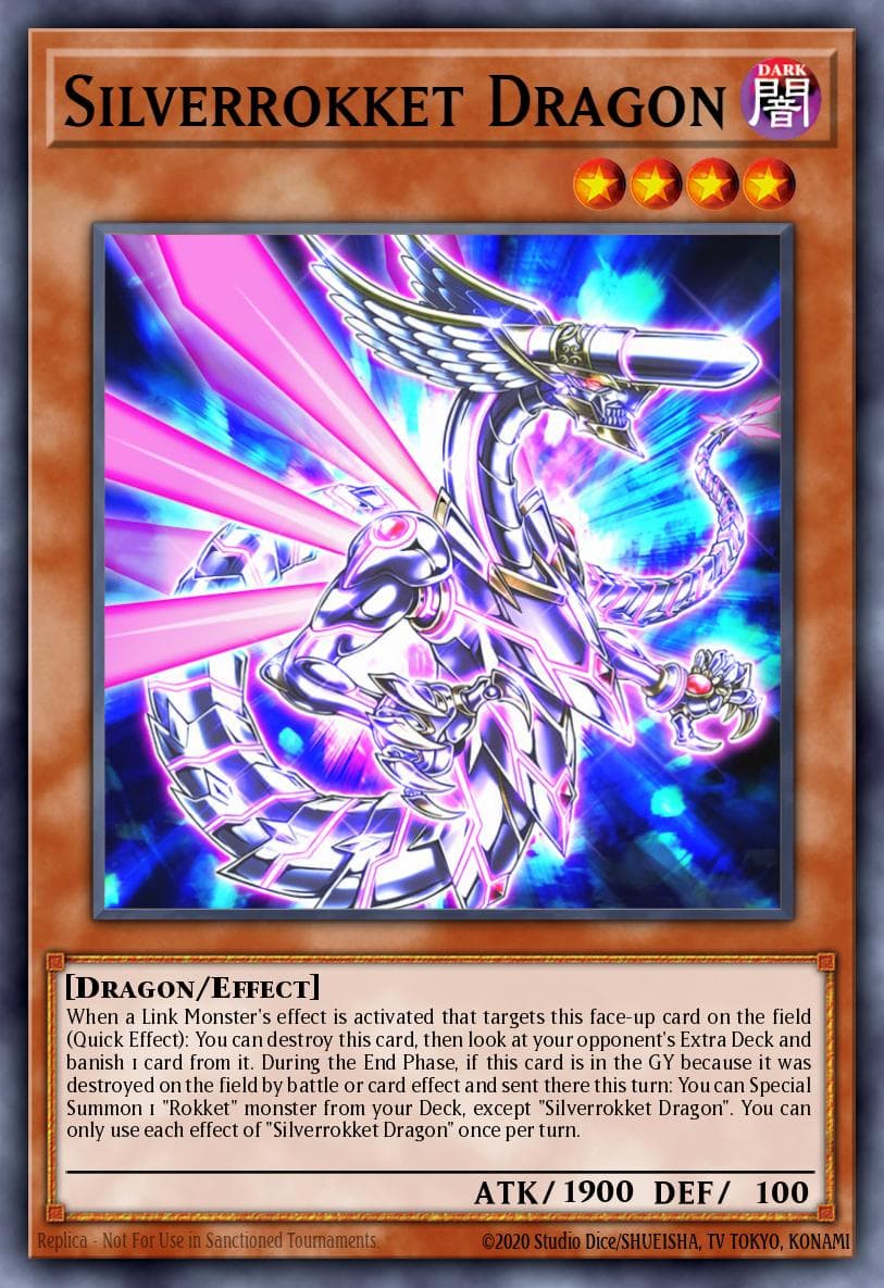 Silverrokket Dragon — Structure Deck: Rokket Revolt Yu-Gi-Oh! card by KAZUKI TAKAHASHI
