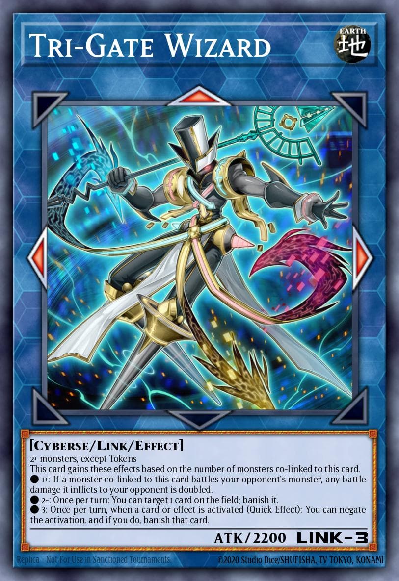 Tri-Gate Wizard — Crossover Breakers Yu-Gi-Oh! card by Yusuke Horikoshi