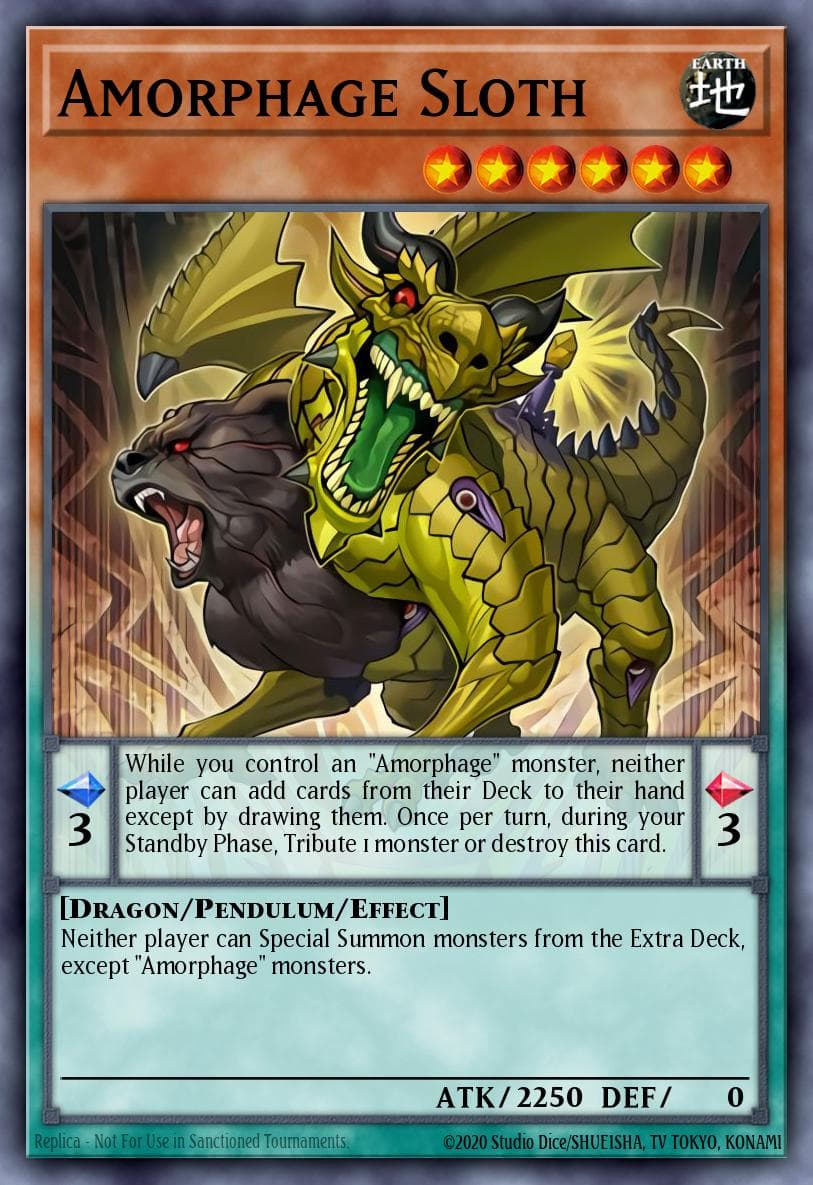 Amorphage Sloth — Yu-Gi-Oh! card