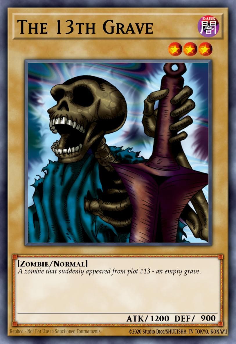 The 13th Grave — The Legend of Blue Eyes White Dragon Yu-Gi-Oh! card by KAZUKI TAKAHASHI