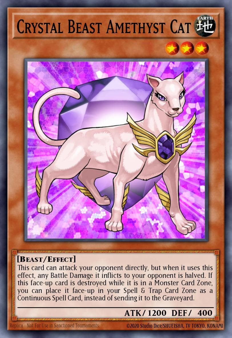 Crystal Beast Amethyst Cat — Yu-Gi-Oh! card