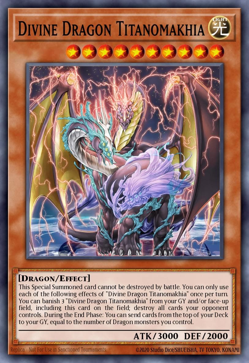 Divine Dragon Titanomakhia — Dimension Force Yu-Gi-Oh! card by Shonen Jump
