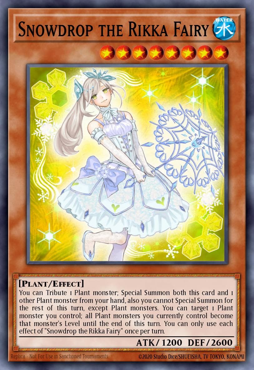 Snowdrop the Rikka Fairy — Secret Slayers Yu-Gi-Oh! card by Konami