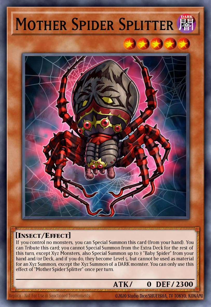 Mother Spider Splitter — Battles of Legend: Monstrous Revenge Yu-Gi-Oh! card by Studio Dice/SHUEISHA, TV TOKYO, KONAMI