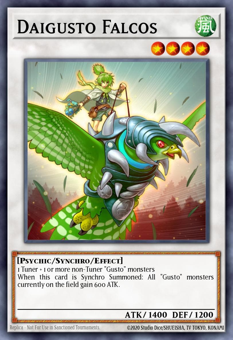 Daigusto Falcos — Duel Terminal 6 Yu-Gi-Oh! card by KAZUKI TAKAHASHI