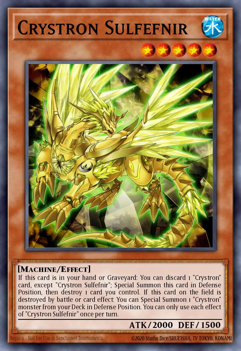 Crystron Sulfefnir — Raging Tempest Yu-Gi-Oh! card by KAZUKI TAKAHASHI