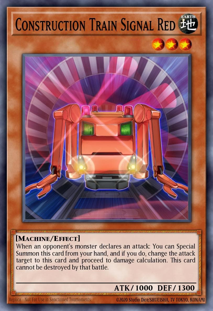 Construction Train Signal Red — Dragons of Legend Yu-Gi-Oh! card by KAZUKI TAKAHASHI