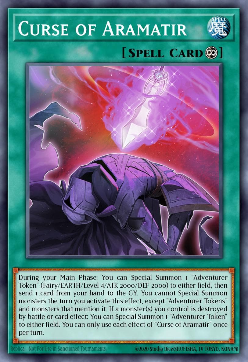 Curse of Aramatir — Darkwing Blast Yu-Gi-Oh! card by KASHA.