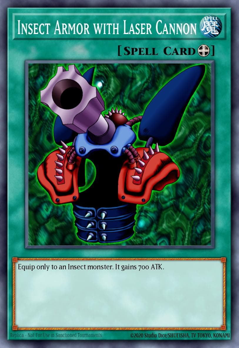 Insect Armor with Laser Cannon — Speed Duel: Scars of Battle Yu-Gi-Oh! card by KAZUKI TAKAHASHI